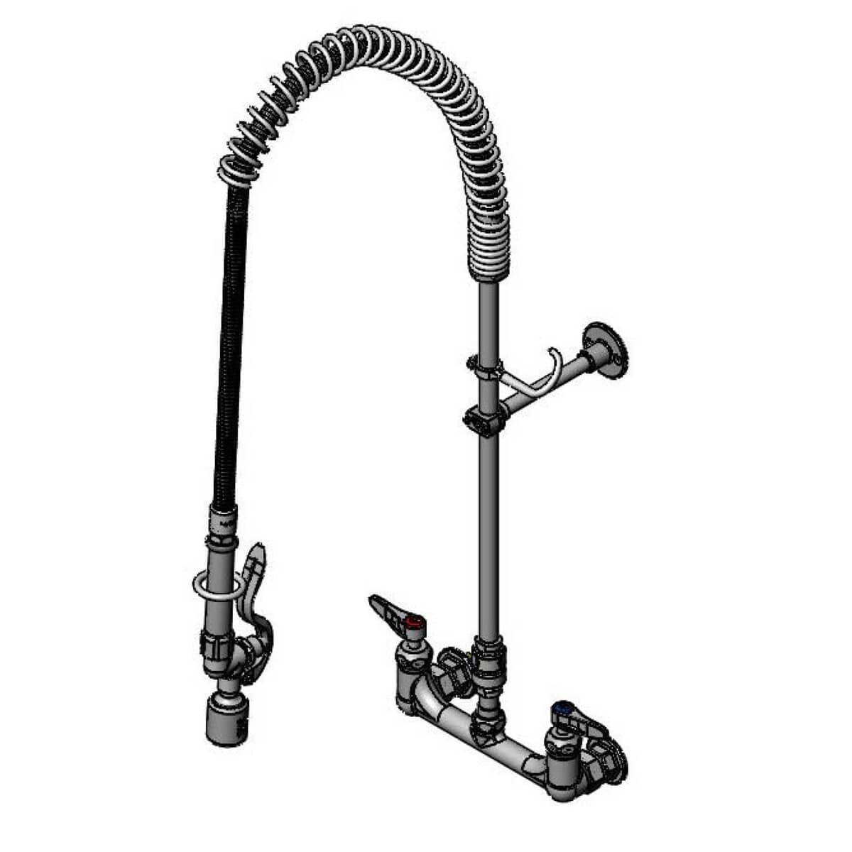 T&amp;S BRASS PARTS T&amp;S Brass B-2278-CR-C-EL Pre-Rinse 8 Wall Mount Base Vb Wall Bracket 4 - SKU TSB-2278-CR-C-EL
