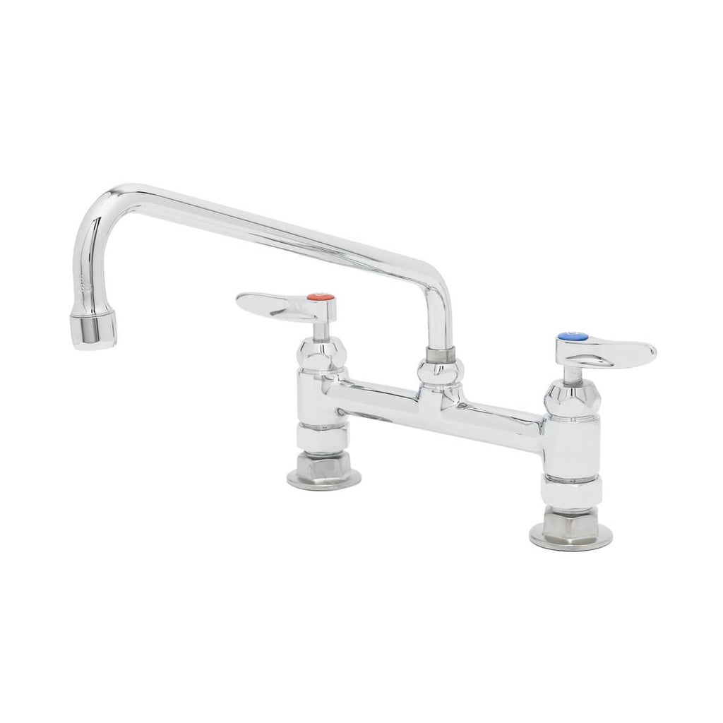 T&S BRASS PARTS T&S Brass B-2280-CR 8 Deck Mount Base Faucet With Ceramic Cartridges, - SKU TSB-2280-CR