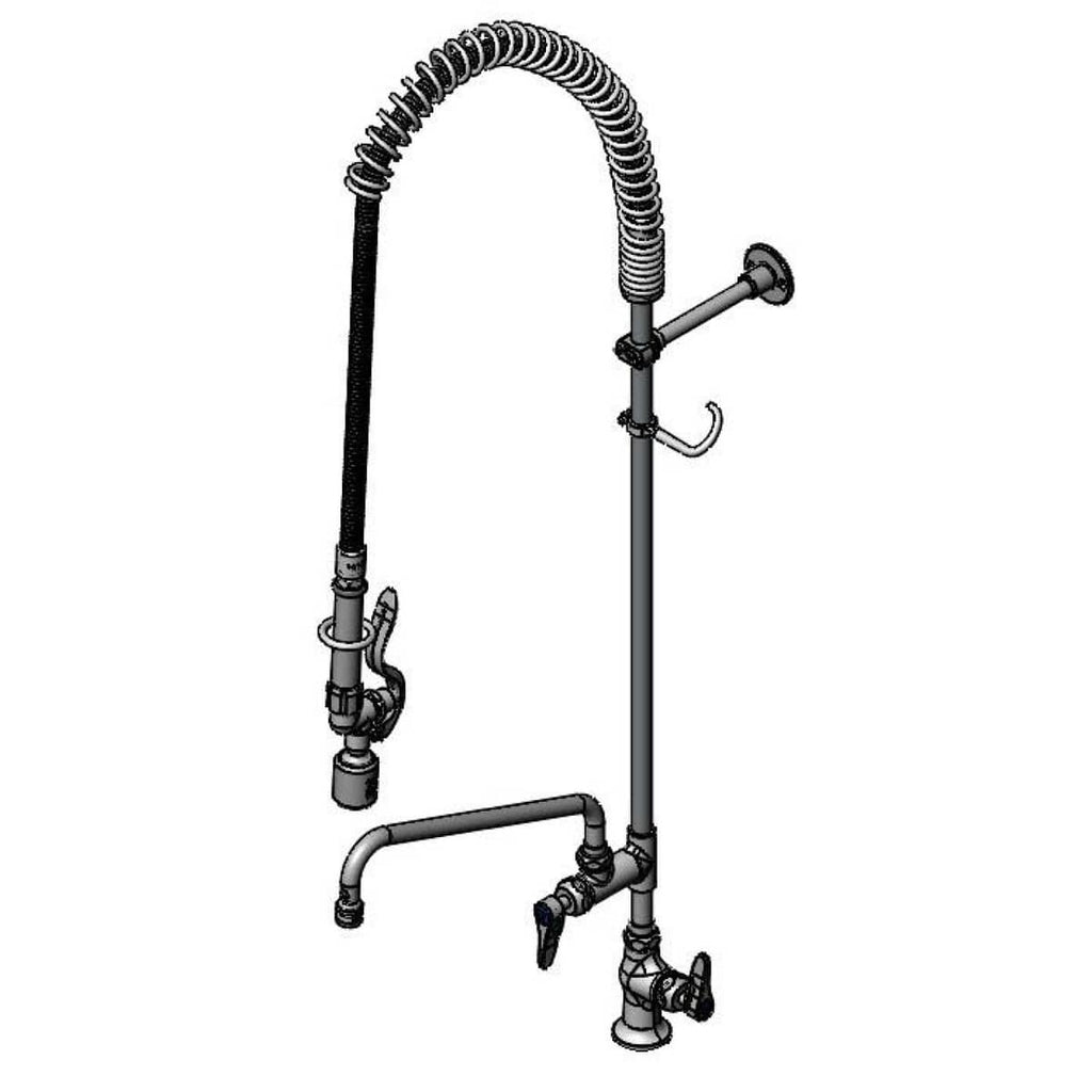 T&S BRASS PARTS T&S Brass B-2285-12-CR-BC Pre-Rinse Unit W/ Ceramas Wall Bracket 12 Swing - SKU TSB-2285-12-CR-BC