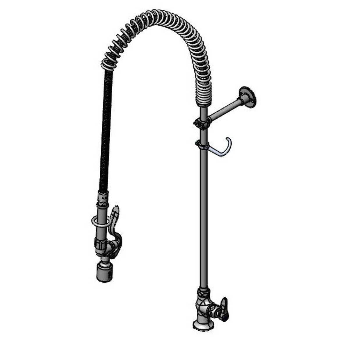 T&amp;S BRASS PARTS T&amp;S Brass B-2285-CR-BC Pre-Rinse Deck Mount Single Temp Low- - SKU TSB-2285-CR-BC
