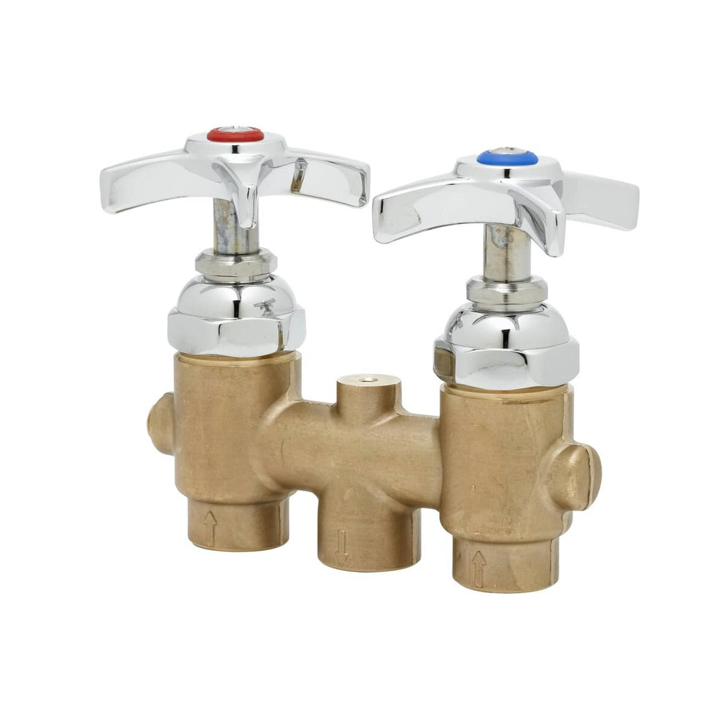 T&S BRASS PARTS T&S Brass B-2297 Mixing Valve 3 Center Four-Arm Handles 3/8 Np - SKU TSB-2297