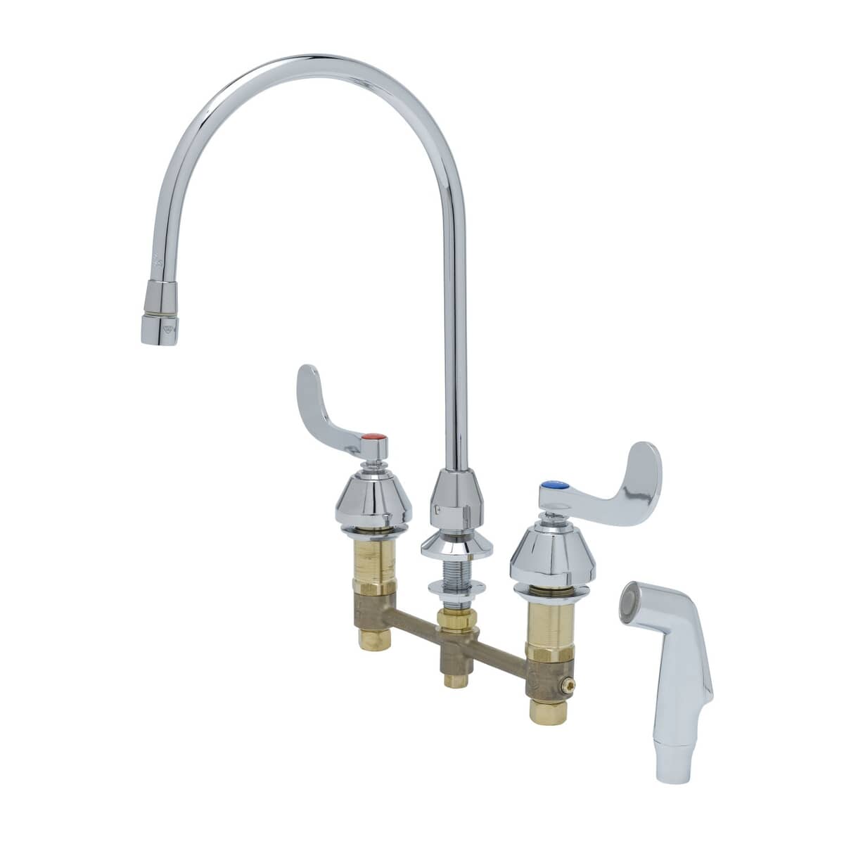 T&amp;S BRASS PARTS T&amp;S Brass B-2347-05 Medical Faucet W/Sidespray 8 Centers S - SKU TSB-2347-05