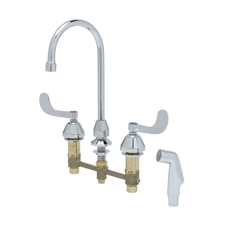 T&amp;S BRASS PARTS T&amp;S Brass B-2347-08 8C/C Deck Mount Sidespray 133X Gn - SKU TSB-2347-08