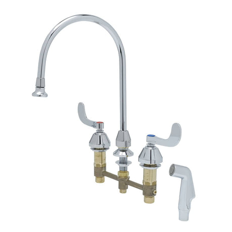 T&amp;S BRASS PARTS T&amp;S Brass B-2347 Medical Faucet W/ Sidespray 8 Centers - SKU TSB-2347