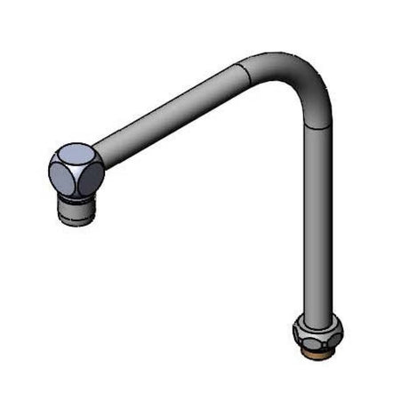 T&amp;S BRASS PARTS T&amp;S Brass B-2387 High-Arc Swivel Gooseneck, 2.2 GPM Aerator, 8-3/8 - SKU TSB-2387