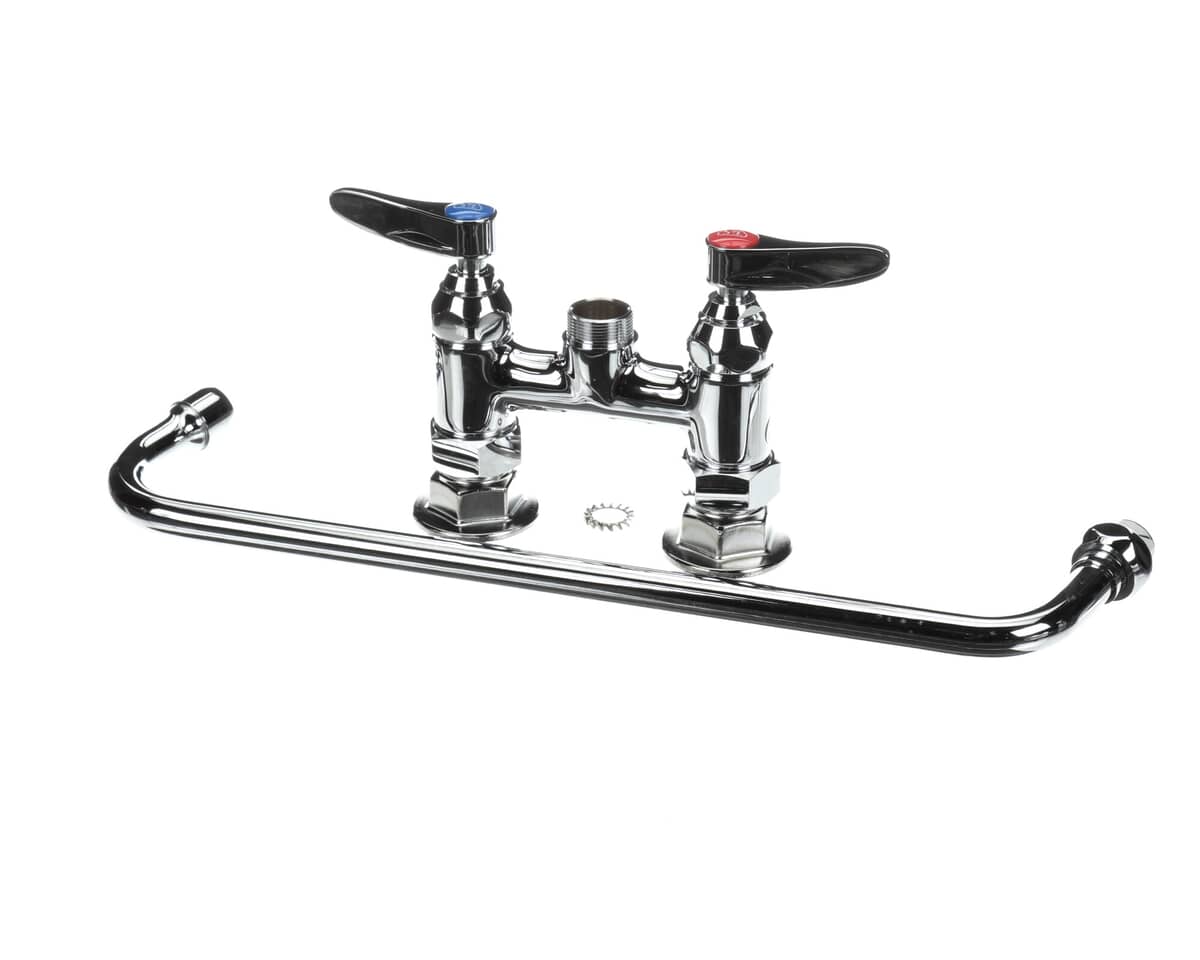 T&amp;S BRASS PARTS T&amp;S Brass B-2390 4 Deck Mount Mixing Faucet 14 Swing Noz - SKU TSB-2390