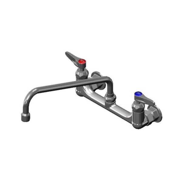 T&amp;S BRASS PARTS T&amp;S Brass B-2428-CR 8 C/C Wall Mount FAUCET1/2 NPT - SKU TSB-2428-CR