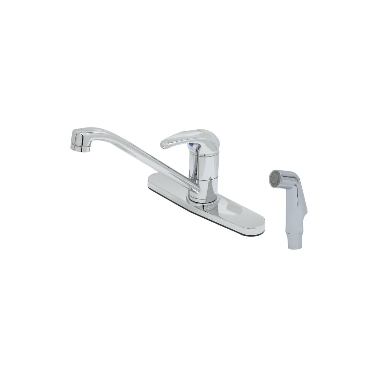 T&amp;S BRASS PARTS T&amp;S Brass B-2730 Single Lever Faucet, 48 Sidespray, 9 Spout, Swiv - SKU TSB-2730