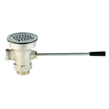 T&amp;S BRASS PARTS T&amp;S Brass B-3970-XS Waste Drain Valve, Short Lever Handle, 3-1/2 X 2 - SKU TSB-3970-XS