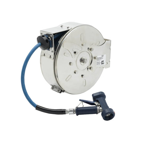 T&amp;S BRASS PARTS T&amp;S Brass B-7122-C02 Hose Reel Enclosed Stainless Steel 30'HO - SKU TSB-7122-C02