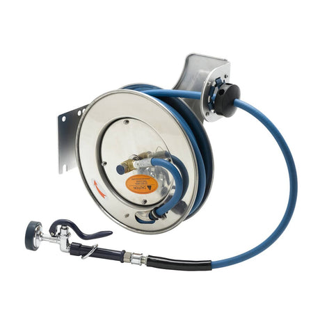 T&amp;S BRASS PARTS T&amp;S Brass B-7132-01 Hose Reel Open Stainless Steel 35'HOSE 3 - SKU TSB-7132-01