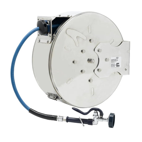 T&amp;S BRASS PARTS T&amp;S Brass B-7142-C01 Hose Reel Enclosed Stainless Steel 50'HO - SKU TSB-7142-C01