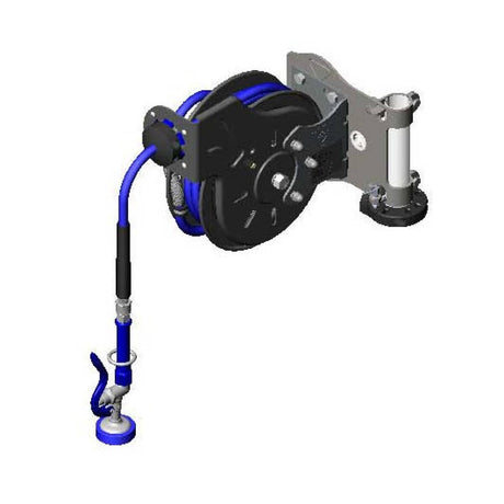 T&amp;S BRASS PARTS T&amp;S Brass B-7212-01-STB 3/8 X 15' Open Coated Reel W/ Painted Table Leg S - SKU TSB-7212-01-STB
