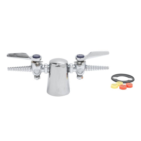 T&amp;S BRASS PARTS T&amp;S Brass BL-4200-02 Lab Turret Tapered W/Two 180 Degree Hose Cocks - SKU TSBL-4200-02
