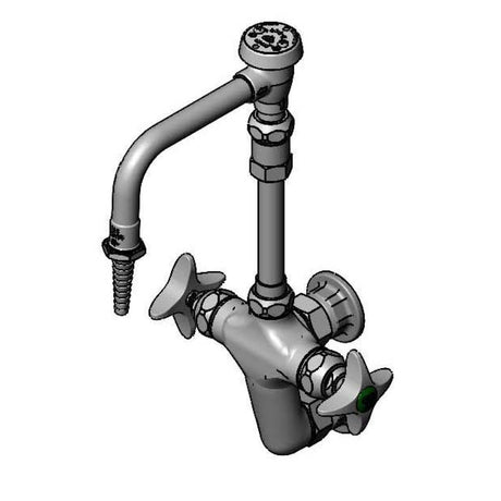 T&amp;S BRASS PARTS T&amp;S Brass BL-5735-09 Lab Vertical Mixing Faucet Wall Mount Swivel VAC - SKU TSBL-5735-09