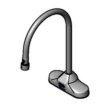 T&amp;S BRASS PARTS T&amp;S Brass EC-3107-7XF1THG Chekpoint Sensor Faucet, 4IN Deck Mount, 8IN Rigid G - SKU TSEC-3107-7XF1THG