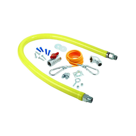 T&amp;S BRASS PARTS T&amp;S Brass HG-2C-36K Gas Hose Free Spin Fittings 1/2 NPT 36 Long - SKU TSHG-2C-36K