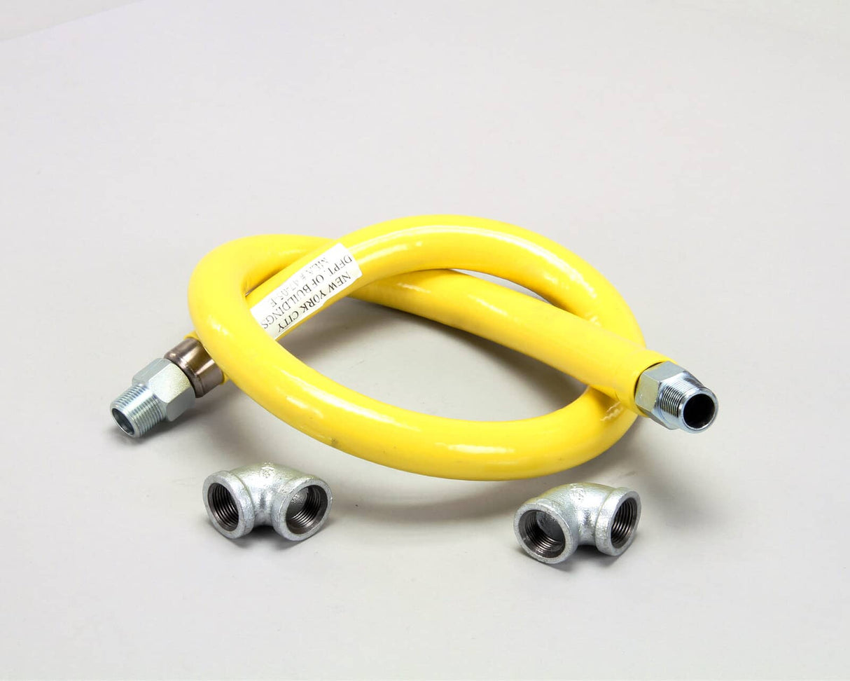 T&amp;S BRASS PARTS T&amp;S Brass HG-2D-48 Gas Hose Free Spin Fittings 3/4 NPT 4 - SKU TSHG-2D-48