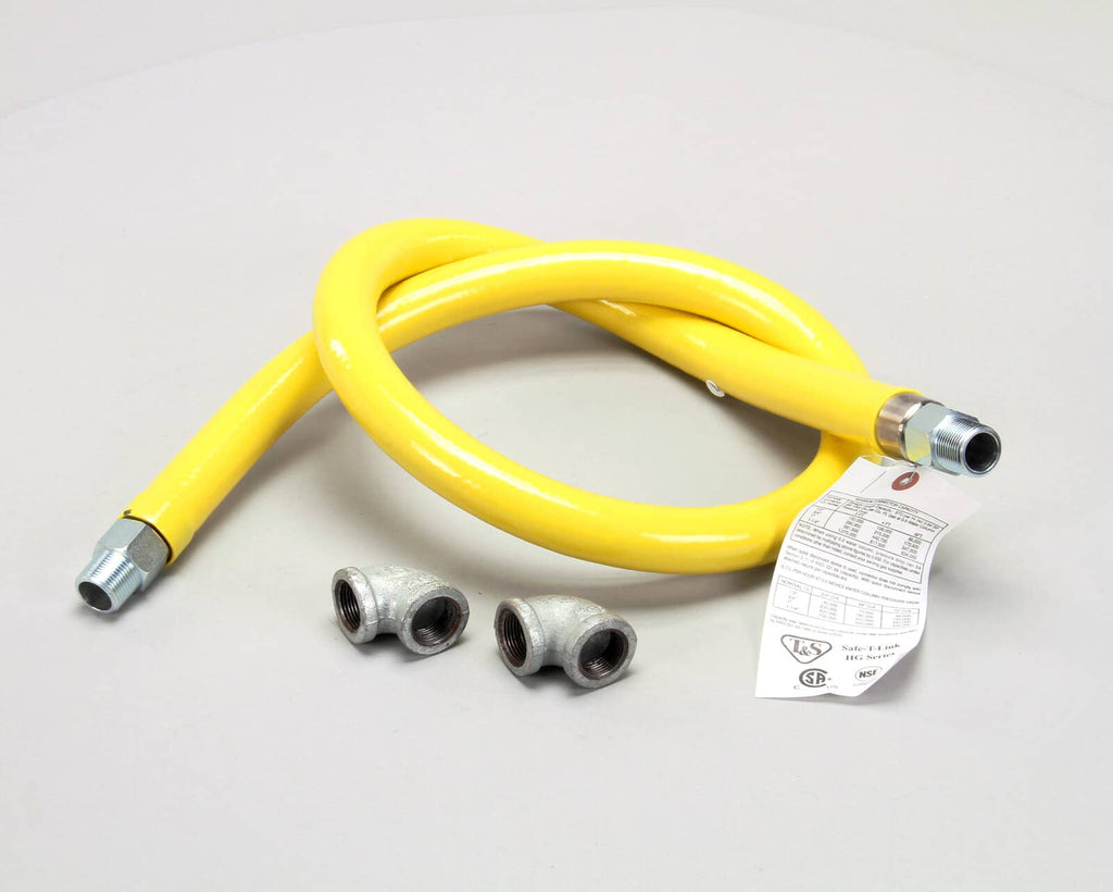 T&S BRASS PARTS T&S Brass HG-2D-60 Gas Hose Free Spin Fittings 3/4 NPT 6 - SKU TSHG-2D-60