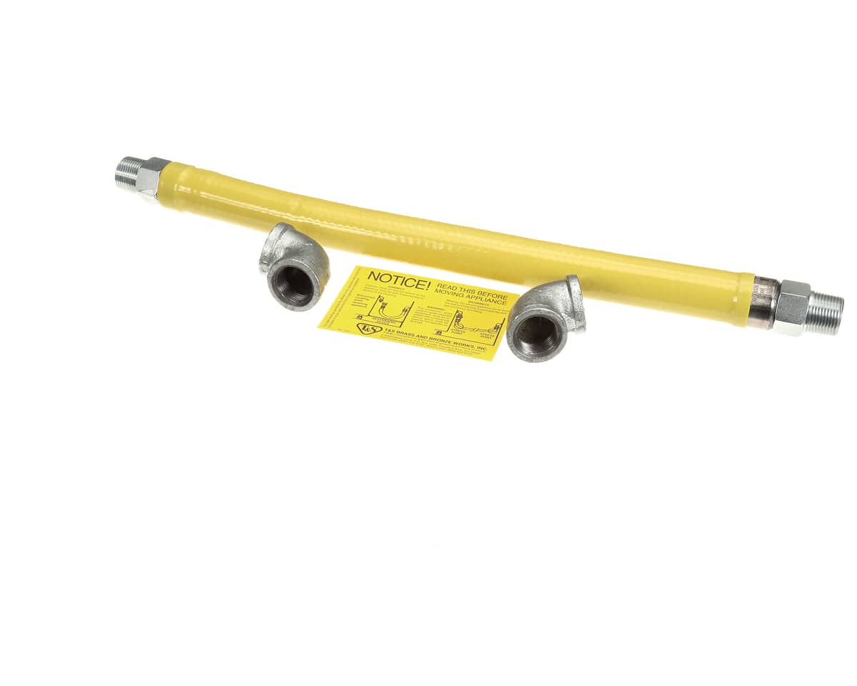 T&amp;S BRASS PARTS T&amp;S Brass HG-2E-24 Gas Hose Free Spin Fittings 1 NPT 24 - SKU TSHG-2E-24
