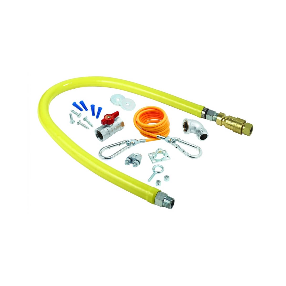 T&amp;S BRASS PARTS T&amp;S Brass HG-4C-48K Gas Hose W/Quick Disconnect 1/2 NPT 48 - SKU TSHG-4C-48K