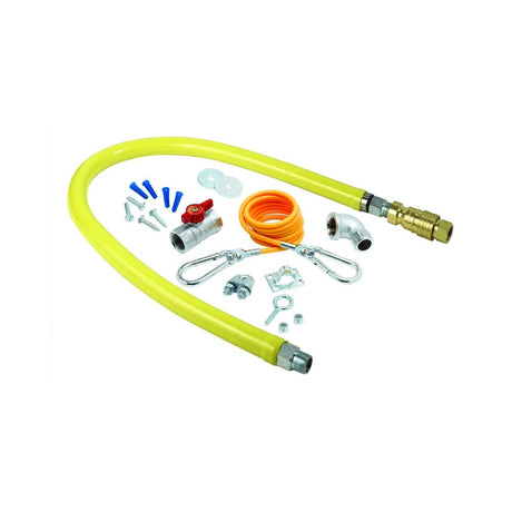 T&amp;S BRASS PARTS T&amp;S Brass HG-4C-48K Gas Hose W/Quick Disconnect 1/2 NPT 48 - SKU TSHG-4C-48K