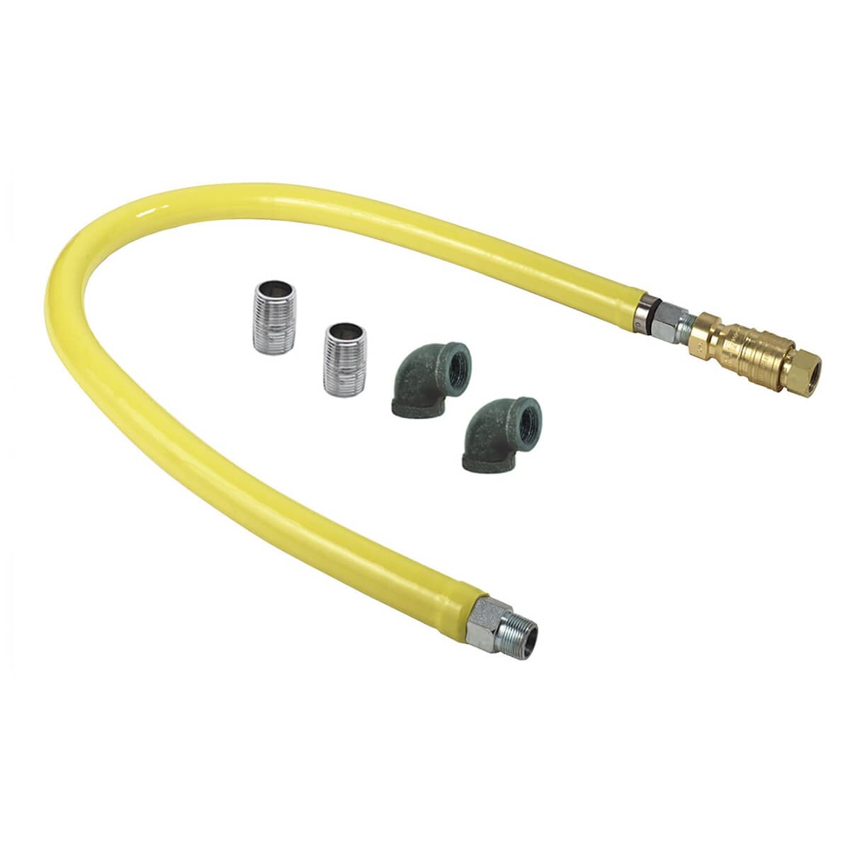 T&amp;S BRASS PARTS T&amp;S Brass HG-4D-48-FF Gas Hose W/ Quick-Disconnect 3/4 NPT X - SKU TSHG-4D-48-FF