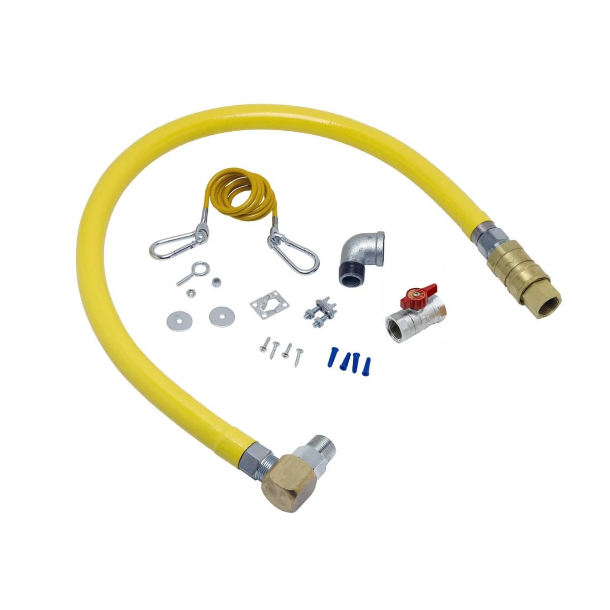 T&amp;S BRASS PARTS T&amp;S Brass HG-4E-48SEL Gas Hose 1NPT X 48 Long Swivel Quick- - SKU TSHG-4E-48SEL