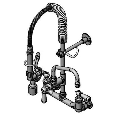 T&amp;S BRASS PARTS T&amp;S Brass MPY-8WCN-06-CR Mini-Pru: 8 Wall Mount 6 Swing Nozzle Cv Ceram - SKU TSMPY-8WCN-06-CR