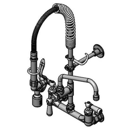 T&amp;S BRASS PARTS T&amp;S Brass MPY-8WCN-08-CR Mini-Pru: 8 C/C Wall Mount Faucet 8 Swing Nozzl - SKU TSMPY-8WCN-08-CR