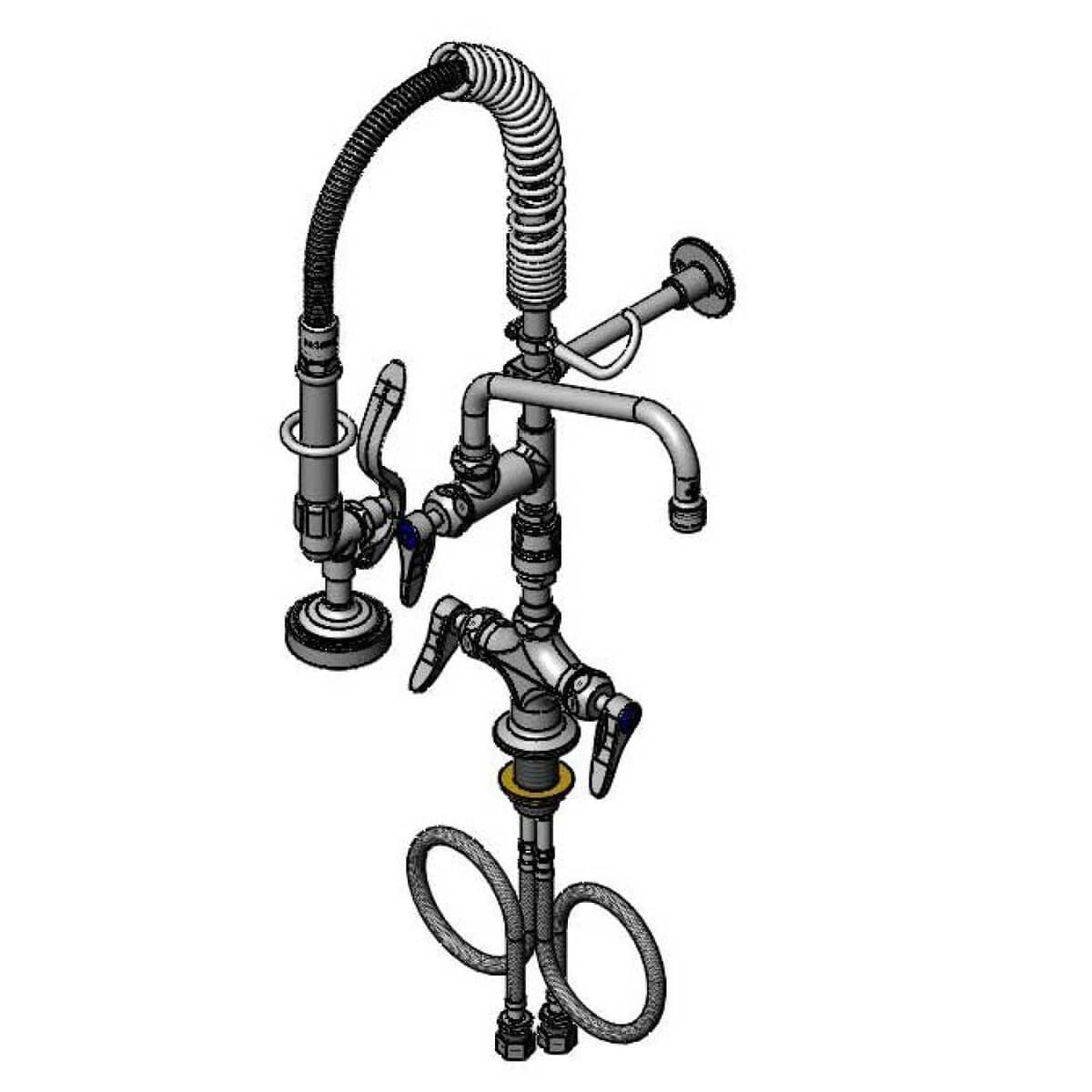 T&amp;S BRASS PARTS T&amp;S Brass MPZ-2DLV-08-CR Mini-Pru: Single Hole Base Faucet B-0107 Adf &amp; 8 - SKU TSMPZ-2DLV-08-CR