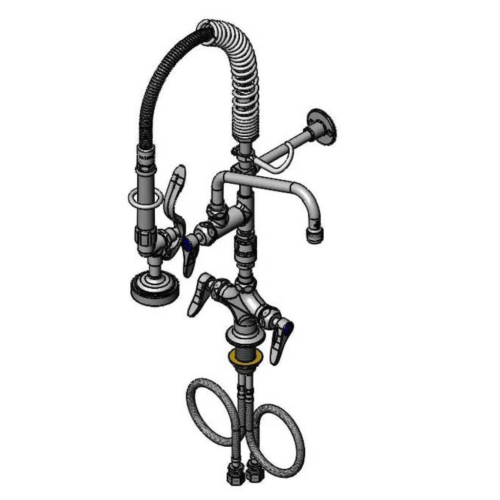 T&S BRASS PARTS T&S Brass MPZ-2DLV-08-CR Mini-Pru: Single Hole Base Faucet B-0107 Adf & 8 - SKU TSMPZ-2DLV-08-CR