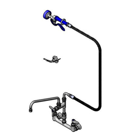 T&amp;S BRASS PARTS T&amp;S Brass PB-8WSAV12PZJZ Pet Grooming: 8 Wall Mount W/ 12 Adf Nozzle Eb- - SKU TSPB-8WSAV12PZJZ