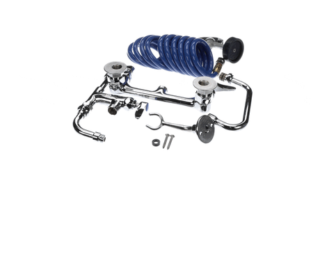 T&amp;S BRASS PARTS T&amp;S Brass PG-8WSAN-06 Pet Grooming Faucet Wall 8 Centers Alu - SKU TSPG-8WSAN-06
