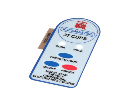 TOWN FOOD SERVICE PARTS Town Food Service 57137-L Control Housing Label - SKU TWN57137-L