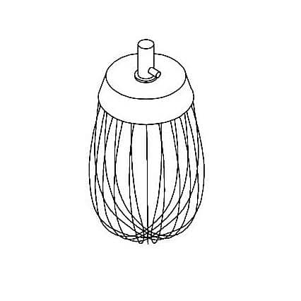 VARIMIXER PARTS Varimixer VWHIP40-100 Whip Wing 100/40L S/S - SKU VARVWHIP40-100