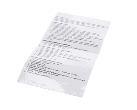 WUNDER-BAR PARTS Wunder-Bar RT-121 Label - Top Cover - SKU WUBRRT-121