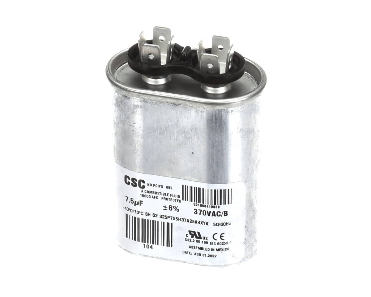 YORK PARTS York S1-02420045700 Single Run Capacitor 7.5MFD 370V Flat - SKU YORKS1-02420045700