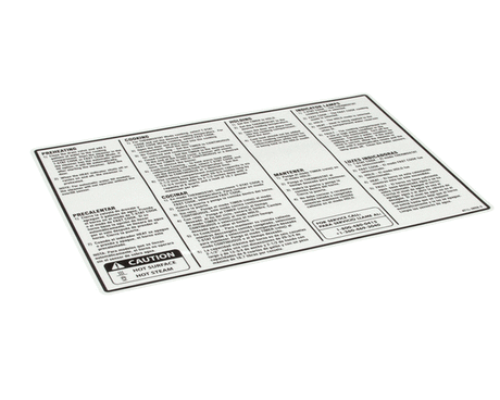 ACCUTEMP PARTS Accutemp AT1L-3658-3 Overlay Steamer Instructions - SKU ACCAT1L-3658-3