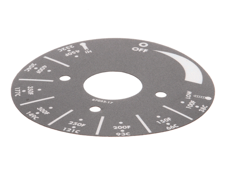 APW WYOTT PARTS APW Wyott AS-8705517 Dial Plate Electric Griddles - SKU APWAS-8705517