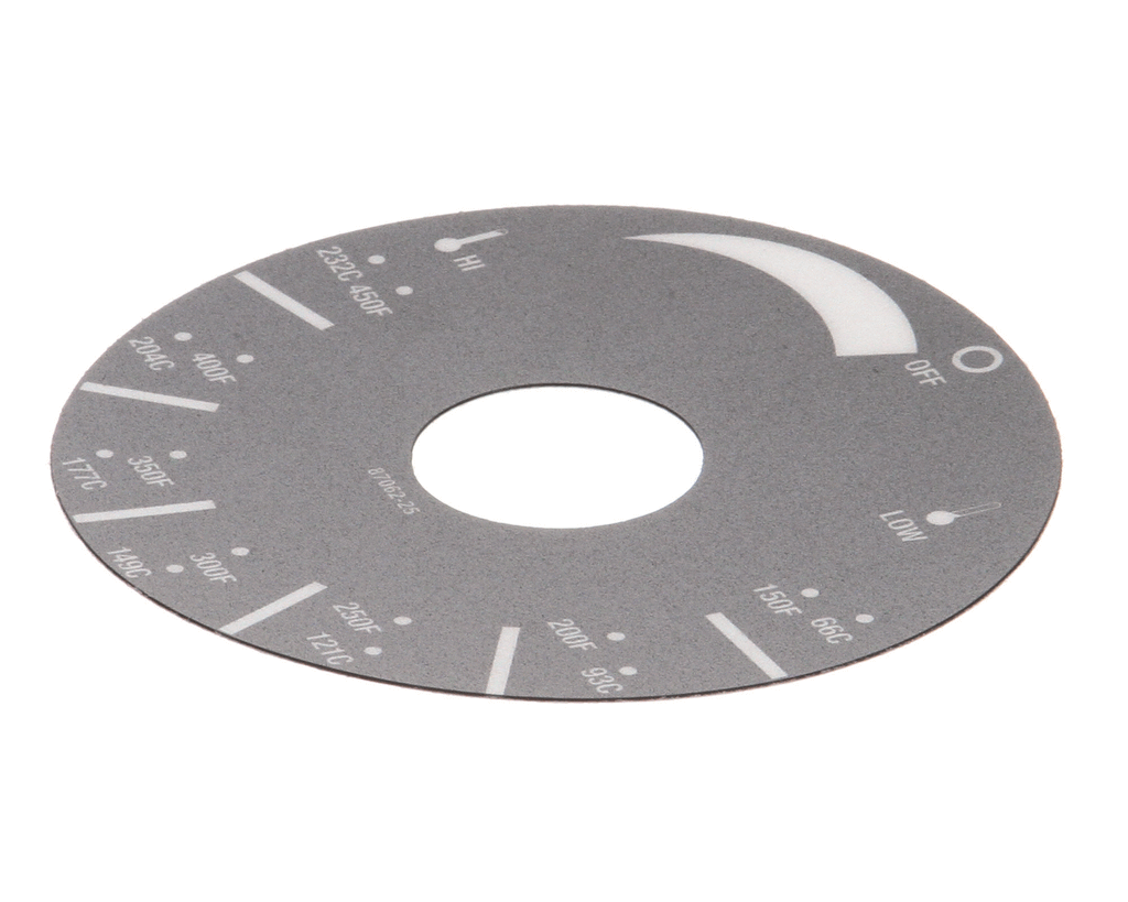 APW WYOTT PARTS APW Wyott AS-8706225 Decal-Dial Plate Electric - SKU APWAS-8706225