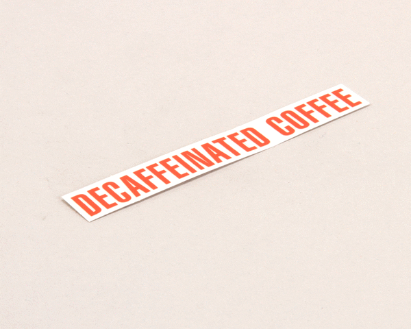 BUNN PARTS Bunn 00879.0000 Decal Decaffeinated Coffee - SKU BU00879.0000