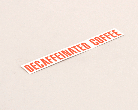 BUNN PARTS Bunn 00879.0000 Decal Decaffeinated Coffee - SKU BU00879.0000