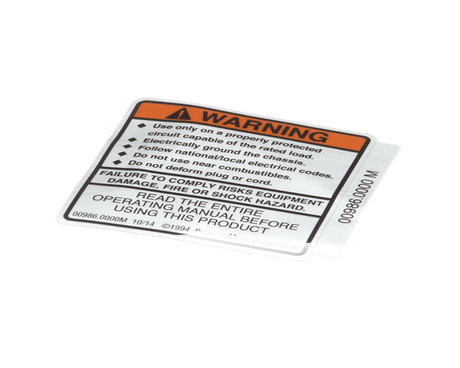 BUNN PARTS Bunn 00986.0000 Decal Warning Electrical - SKU BU00986.0000