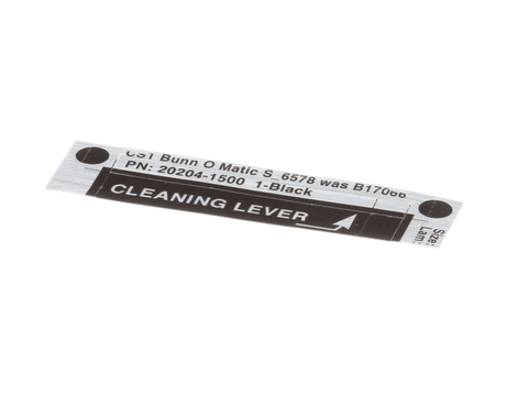 BUNN PARTS Bunn 20204.1500 Decal Cleaning Lever - SKU BU20204.1500