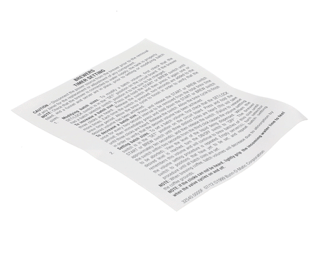 BUNN PARTS Bunn 32540.0000 Decal Instrs-Batch Set(brewer - SKU BU32540.0000