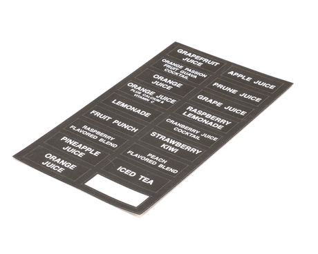 BUNN PARTS Bunn 32861.0000 Decal Flavors-Juice Dispenser - SKU BU32861.0000