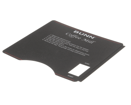 BUNN PARTS Bunn 39957.0000 Decal Grinder W/SWITCH(G2/G3 - SKU BU39957.0000