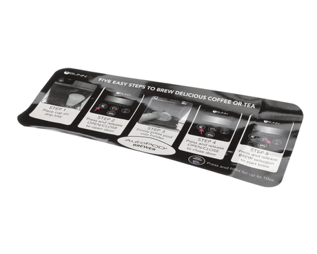 BUNN PARTS Bunn 41176.0000 Decal Removable 5-STEP - SKU BU41176.0000