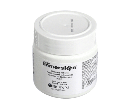 BUNN PARTS Bunn 42933.0001 Tablet Cleaning 1 Jar Sure Immersion - SKU BU42933.0001